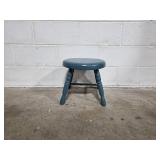 Pair of Vintage Wooden Footstools - Upholstered and Painted Wood Pair of Vintage Wooden Footstools - Upholstered and Painted Wood