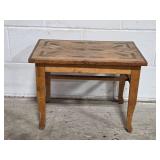 Vintage Wooden Side Table with Inlay Design 15x20x12 in Vintage Wooden Side Table with Inlay Design 15x20x12 in