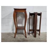 Set of 2 Vintage Wooden Plant Stands Set of 2 Vintage Wooden Plant Stands