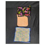 Collection of Kitchen Towels, Potholders, and Utensils Collection of Kitchen Towels, Potholders, and Utensils
