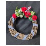 Set of 4 Decorative Wreaths with Faux Flowers and Greenery Set of 4 Decorative Wreaths with Faux Flowers and Greenery