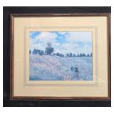 Set of 3 Framed Art Prints and Advertisement Including Monet Scenes and Pillsbury Health Bran Ad Set of 3 Framed Art Prints and Advertisement Including Monet Scenes and Pillsbury Health Bran Ad