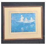 Set of 3 Framed Art Prints and Advertisement Including Monet Scenes and Pillsbury Health Bran Ad Set of 3 Framed Art Prints and Advertisement Including Monet Scenes and Pillsbury Health Bran Ad