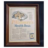 Set of 3 Framed Art Prints and Advertisement Including Monet Scenes and Pillsbury Health Bran Ad Set of 3 Framed Art Prints and Advertisement Including Monet Scenes and Pillsbury Health Bran Ad