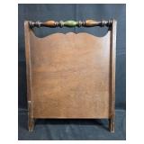 Vintage Wooden Magazine Rack with Painted Floral Accent Vintage Wooden Magazine Rack with Painted Floral Accent
