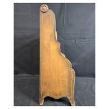 Vintage Wooden Magazine Rack with Painted Floral Accent Vintage Wooden Magazine Rack with Painted Floral Accent