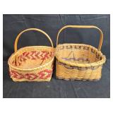 Pair of Woven Baskets with Handles Pair of Woven Baskets with Handles