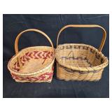 Pair of Woven Baskets with Handles Pair of Woven Baskets with Handles