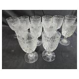 Set of Vintage Etched Depression Glass Goblets with Floral Motif - "Iris"