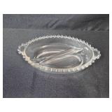 VTG Set of Imperial Glass Divided Relish Dishes and Candle Holders