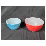 Kitchen Glassware Collection with Mixing Bowls, Vintage Cut Glass Serving Pieces, and Hand Mixer