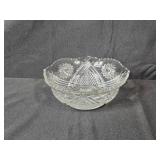 Kitchen Glassware Collection with Mixing Bowls, Vintage Cut Glass Serving Pieces, and Hand Mixer