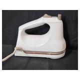 Kitchen Glassware Collection with Mixing Bowls, Vintage Cut Glass Serving Pieces, and Hand Mixer