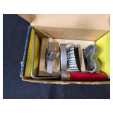 Vintage Aluminum and Cast Iron Kitchen Utensil Lot with Nordic Ware Rosette & Timbale Iron Set