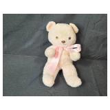 Vintage Toy Collection with Teddy Bear, Mini Washboard, Red Iron, and Folk Spinner