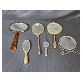 Collection of Vintage and Ornate Handheld Vanity Mirrors