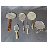 Collection of Vintage and Ornate Handheld Vanity Mirrors