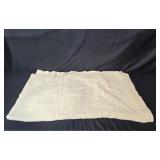 Beige Woven Throw Blanket