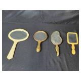 Set of Vintage Handheld Vanity Mirrors Assorted Designs