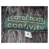 Carol Horn Captivity Real Fur Coat Size 8 Made in USA