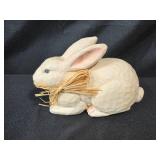 2-Piece Crackle Finish Bunny Figurine Set