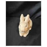 2-Piece Crackle Finish Bunny Figurine Set