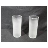 Set of Cut Crystal Whiskey Glasses and Frosted Highball Glasses
