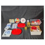 Large Lot of Holiday Kitchenware and Gift Wrap Supplies