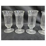 Set of Vintage Glass Dessert and Sundae Cups