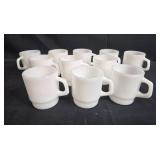 Set of White Heavy Duty Diner-Style Coffee Mugs