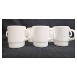 Set of White Heavy Duty Diner-Style Coffee Mugs
