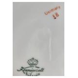 Assorted Vintage Decor Lot Inc Koenigszelt, with Porcelain Plates, Framed Lady Print, Figurine and Candles