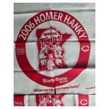 Minnesota Sports Memorabilia Lot: 2006 Twins Homer Hankies, 1991 Homer Hanky, Vikings Rally Rag, and Go Elks Bobblehead