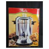 Melitta 45-Cup Stainless Steel Coffee Urn with Glass Top and Cool Touch Handles