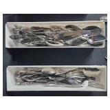 Large Collection of Mixed Flatware and Kitchen Knives