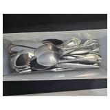 Large Collection of Mixed Flatware and Kitchen Knives