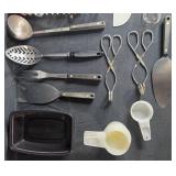 Large Assorted Kitchen Utensil Set with Tray and Measuring Cups