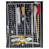 Large Assorted Kitchen Utensil Set with Tray and Measuring Cups