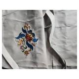 Set of 2 Aprons with Embroidery and Swedish Flag Motif