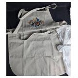 Set of 2 Aprons with Embroidery and Swedish Flag Motif
