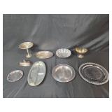Assorted Silver Plated Serving Dishes and Bowls Collection