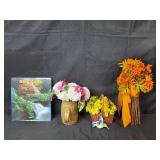 Hawaii The Big Island Book and Decorative Floral Arrangements Lot