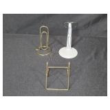 Collection of Display Stands Assorted Metal and Acrylic