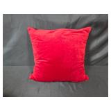 Set of Hallmart Collectibles Red Throw Pillows with Reversible Sequin Accent and White Pillowcases