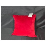 Set of Hallmart Collectibles Red Throw Pillows with Reversible Sequin Accent and White Pillowcases