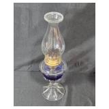 Decorative Lamp, Glass Oil Lamp, and Faux Floral Arrangement Set Decorative Lamp, Glass Oil Lamp, and Faux Floral Arrangement Set