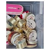 Large Collection of Assorted Craft Ribbon and Lace Spools Large Collection of Assorted Craft Ribbon and Lace Spools
