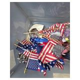 Patriotic Decor Collection with Flags Garlands and Artificial Flowers Patriotic Decor Collection with Flags Garlands and Artificial Flowers