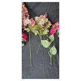 Artificial Floral Arrangement Lot with Heart-Shaped Wreath Artificial Floral Arrangement Lot with Heart-Shaped Wreath