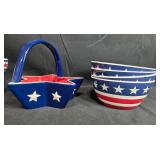 Sonoma Life + Style Patriotic Ceramic Dishware Set - Stars and Stripes Sonoma Life + Style Patriotic Ceramic Dishware Set - Stars and Stripes
